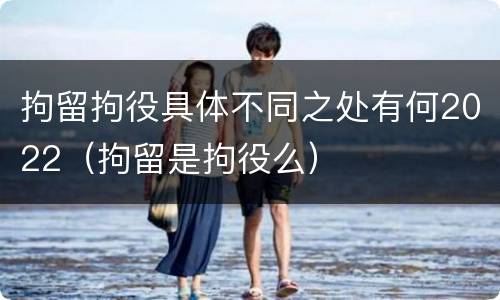 拘留拘役具体不同之处有何2022（拘留是拘役么）