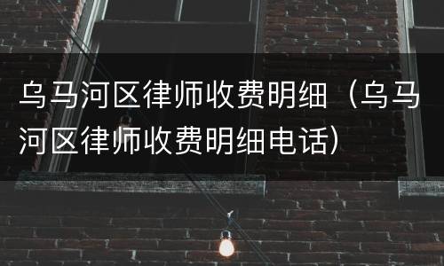 乌马河区律师收费明细（乌马河区律师收费明细电话）