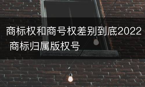 商标权和商号权差别到底2022 商标归属版权号