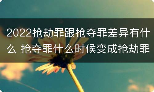 2022抢劫罪跟抢夺罪差异有什么 抢夺罪什么时候变成抢劫罪