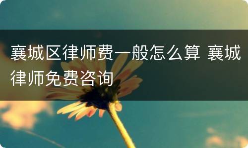 襄城区律师费一般怎么算 襄城律师免费咨询
