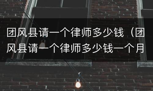 团风县请一个律师多少钱（团风县请一个律师多少钱一个月）