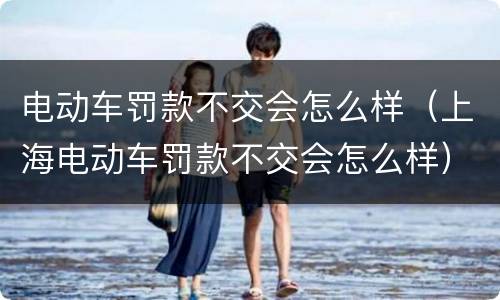 电动车罚款不交会怎么样（上海电动车罚款不交会怎么样）