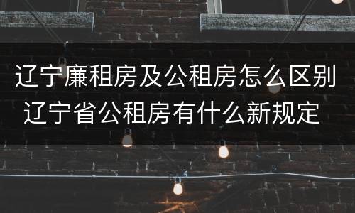辽宁廉租房及公租房怎么区别 辽宁省公租房有什么新规定