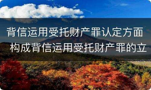 背信运用受托财产罪认定方面 构成背信运用受托财产罪的立案标准是