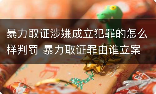 暴力取证涉嫌成立犯罪的怎么样判罚 暴力取证罪由谁立案