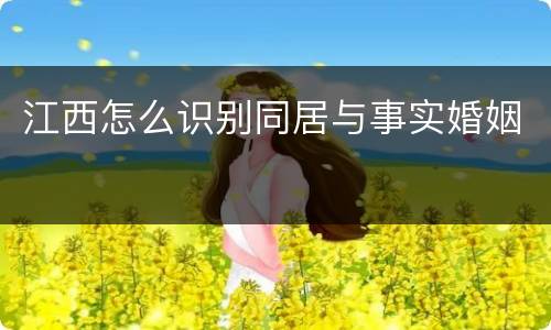 江西怎么识别同居与事实婚姻