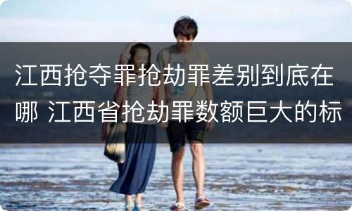江西抢夺罪抢劫罪差别到底在哪 江西省抢劫罪数额巨大的标准