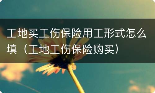 工地买工伤保险用工形式怎么填（工地工伤保险购买）