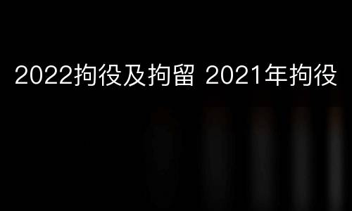 2022拘役及拘留 2021年拘役