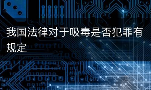 我国法律对于吸毒是否犯罪有规定
