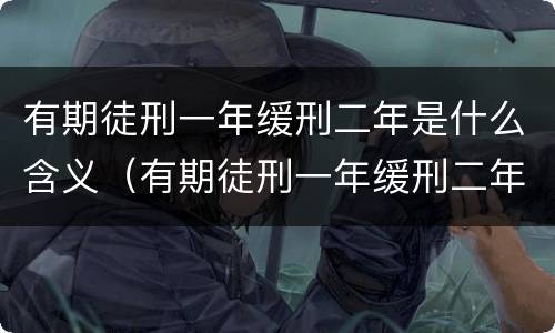 有期徒刑一年缓刑二年是什么含义（有期徒刑一年缓刑二年是什么含义啊）